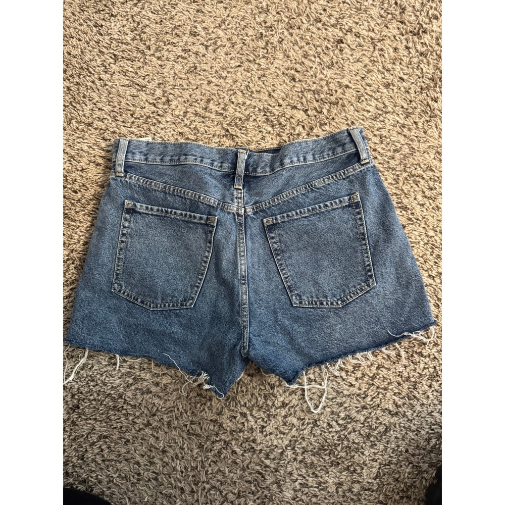 Old Navy Sky-Hi A-Line High Rise Button Fly Denim Jean Shorts Blue Womens‎ 12 - Picture 2 of 4